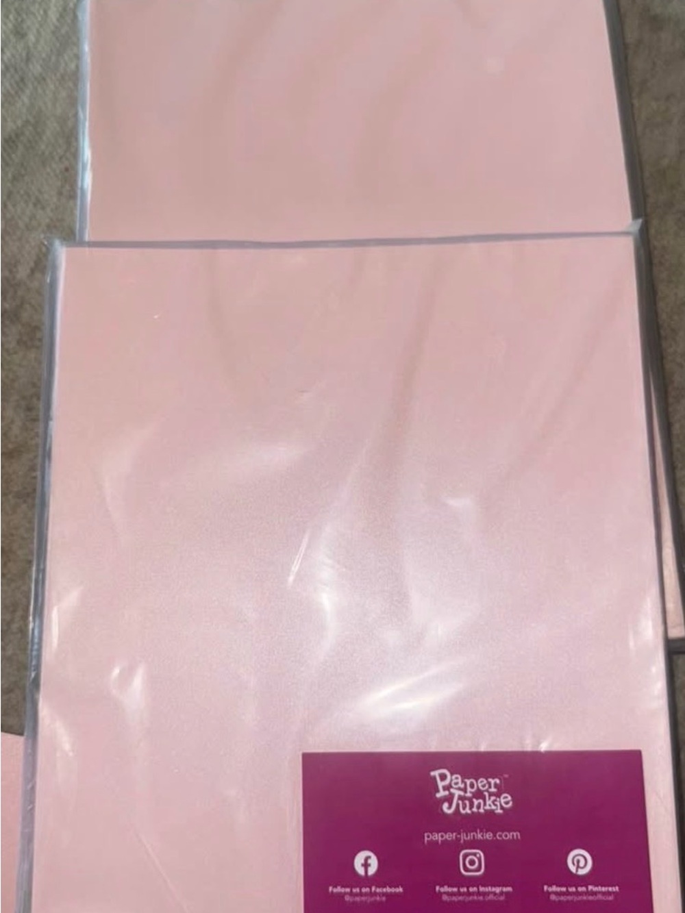 Paper Junkie Blush Pink Glitter Cardstock Paper – 30 Sheets – 8.5” x 11”